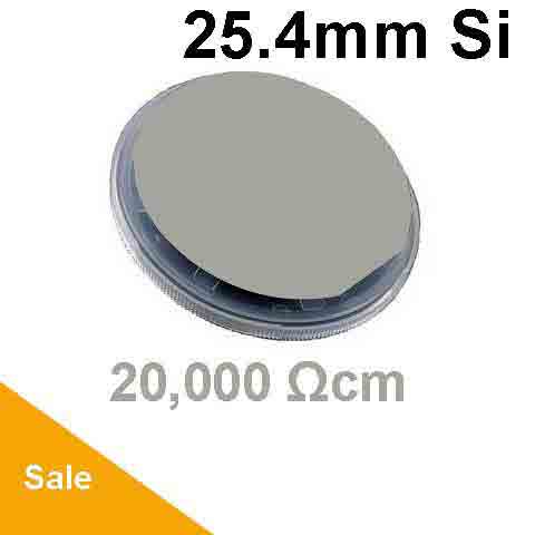 25.4mm (1 inch) silicon wafer