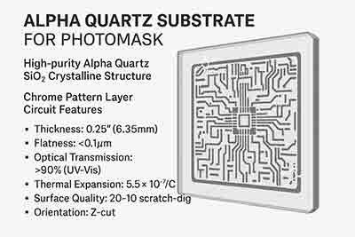 Alpha Quartz Photomasks Alpha Quartz Substrates for Photomaks