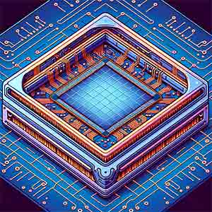 An illustration showcasing the pixel grid of a CCD and its underlying structure.