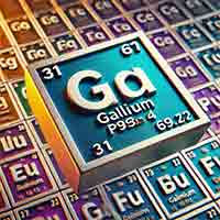 gallium highlighted on the periodic table