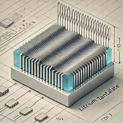  Lithium Tantalate (LiTaO₃) surface acoustic wave (SAW) device.