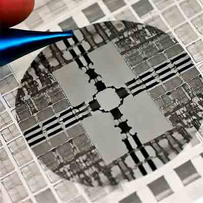 Surface Acoustic Wave (SAW) devices fabricated with low-stress nitride on silicon wafers.