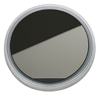 100mm N-type phosphorus-doped silicon wafer inside a clear protective case with polished reflective surface
