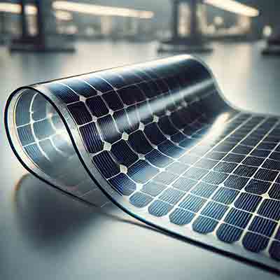 organic solar cell, showcasing its flexible and modern design