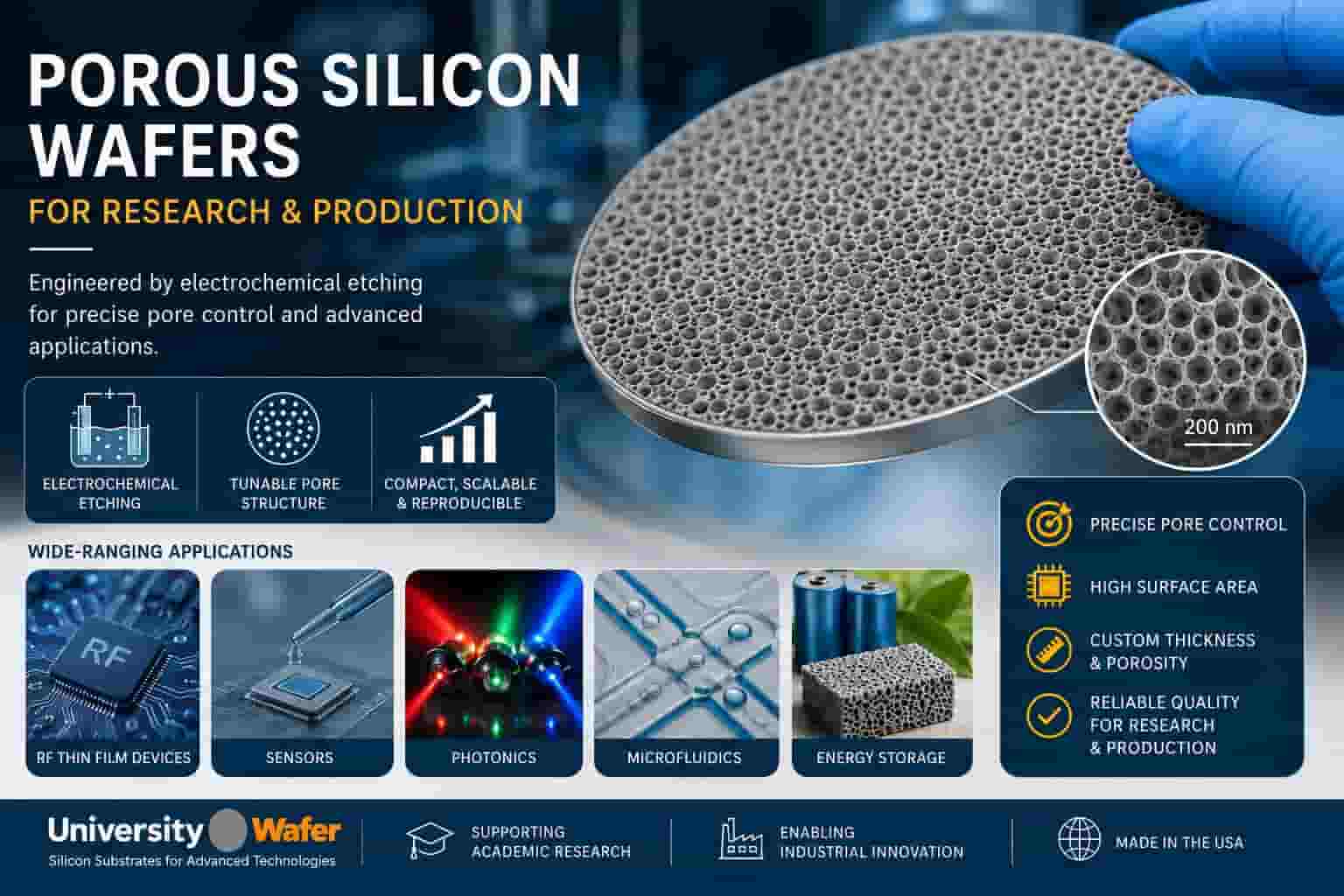 Porous silicon wafer