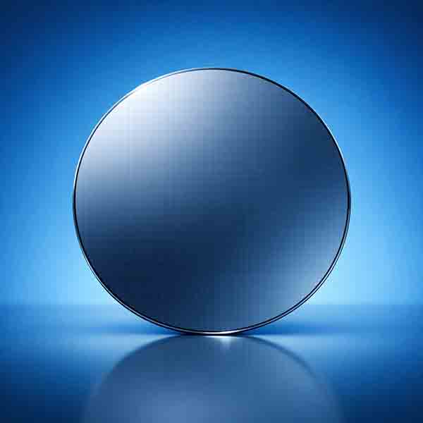 Silicon wafer used for Raman micro-spectrometry with blue background for material analysis