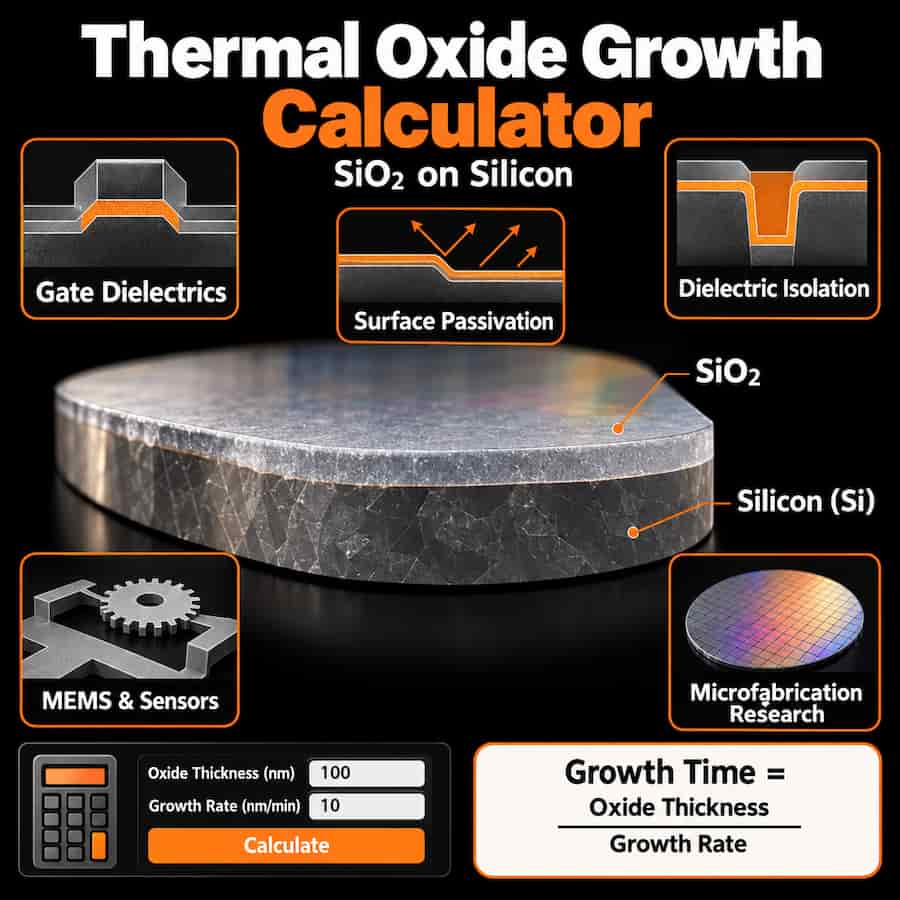 Thermal silicon dioxide growth on silicon wafers with applications in gate dielectrics, surface passivation, MEMS, and microfabrication