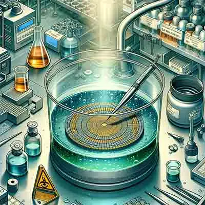 Wet etching process used in semiconductor manufacturing
